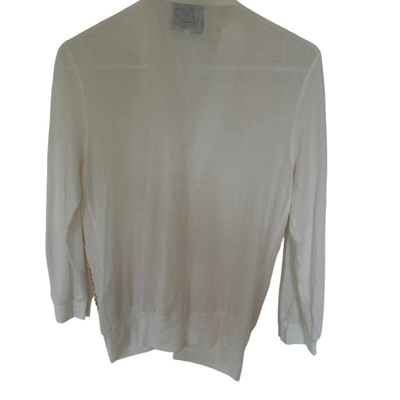 3.1 Phillip Lim Cream Grosgrain Trim Cardigan Size S – Unique - Picture 7 of 9